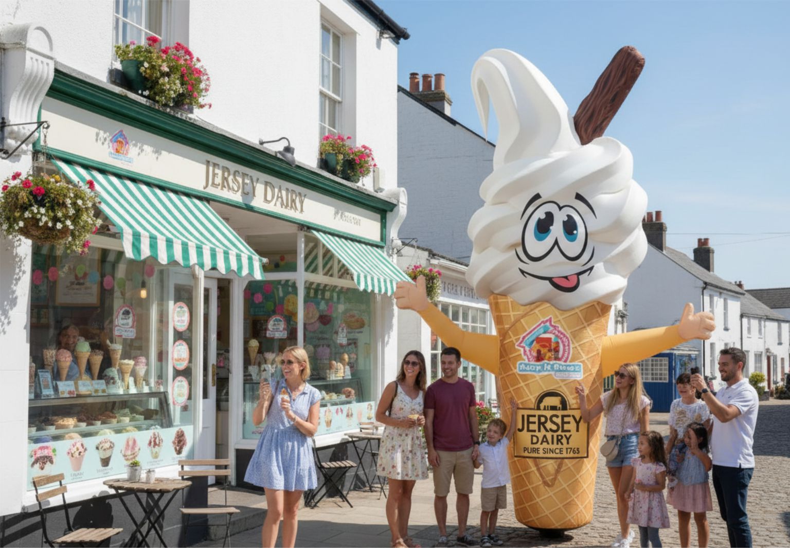 Gel Gel Balon dondurmacı modeli – yaz etkinlikleri ve dondurma dükkânları için şişme maskot balonu