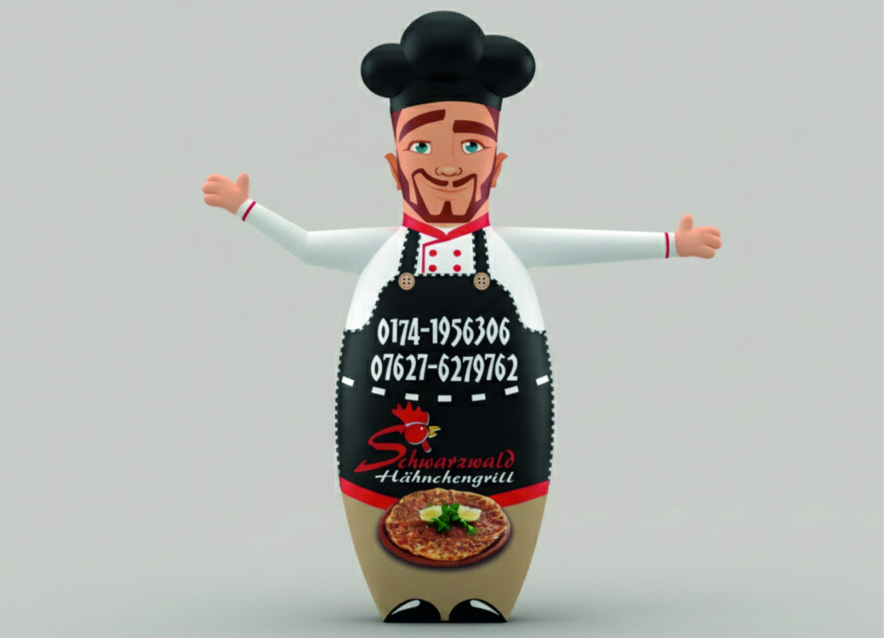 Fast food ve lokanta açılışları için Gel Gel Balon aşçı modeli