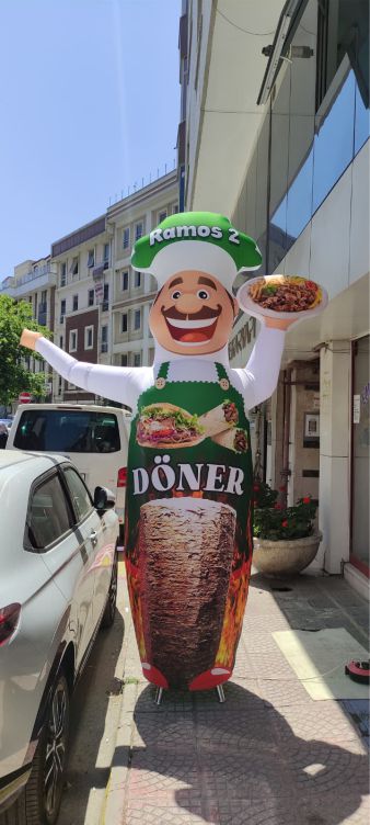 Custom inflatable advertising balloon for restaurant-cafe storefront branding