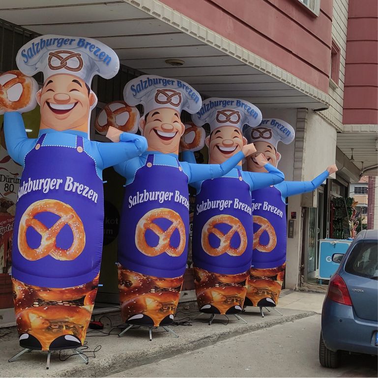 Inflatable advertising solution designed for bakeries and restaurants