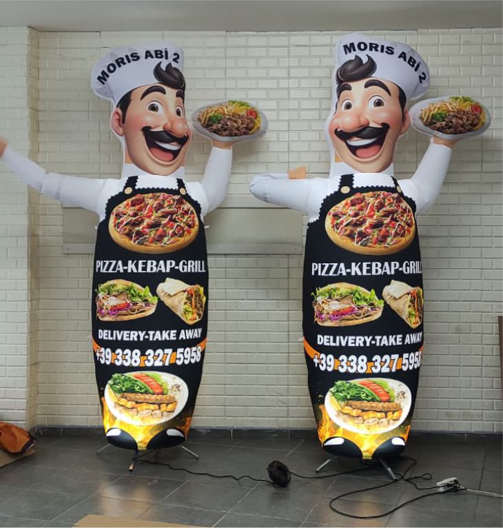 Inflatable advertising solution designed for kebap-döner-grill and restaurants